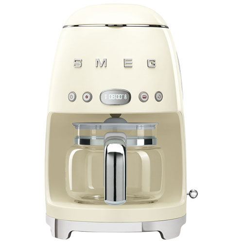 Smeg 50's Style Programmable Drip Coffee Maker - 10-Cup - Cream