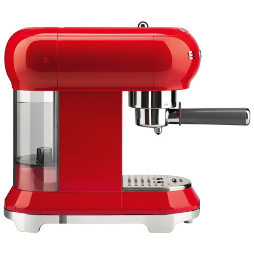 Machine à espresso manuelle de 15 bars de style années 50 de Smeg - Rouge