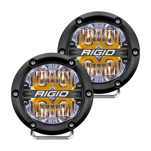 RIGID INDUSTRIES  360-Series 4" Led Off-Road Fog Light Drive Beam W/amber Backlight - Black Housing