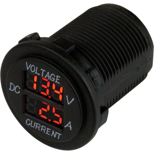 SEA-DOG  Round Voltage & Amp Meter - 6V-30V & 0 Amp - 10 Amp Meter