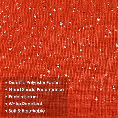 Gymax 10ft 3 Tier Patio Market Umbrella Aluminum Sunshade Shelter Double Vented Orange