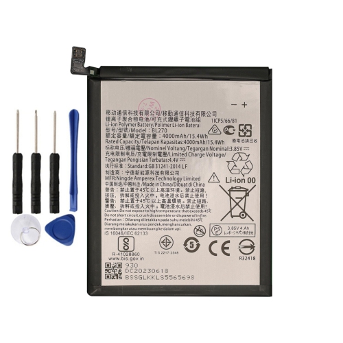 Replacement Battery & Repair Tools Compatible for Motorola Moto G6 Play XT1922 / E5 XT1944 / Lenovo Vibe K6 Plus / G Plus / G5 Plus, BL270