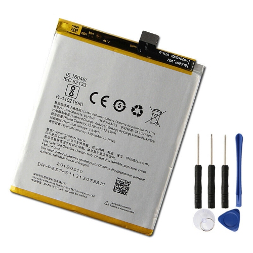 Replacement Battery & Repair Tools Compatible for OnePlus 6 Six A6000 A6003, BLP657