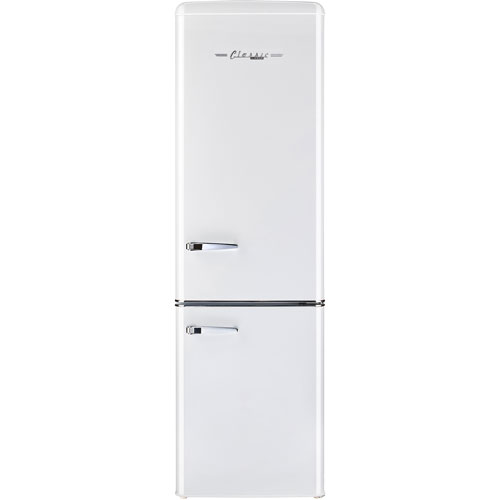 Unique Retro 22" 9 Cu. Ft. Bottom Freezer Refrigerator - Marshmallow White