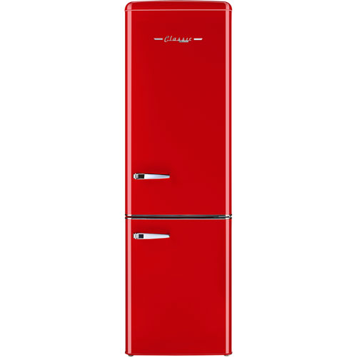 Unique Retro 22" 9 Cu. Ft. Bottom Freezer Refrigerator - Candy Red