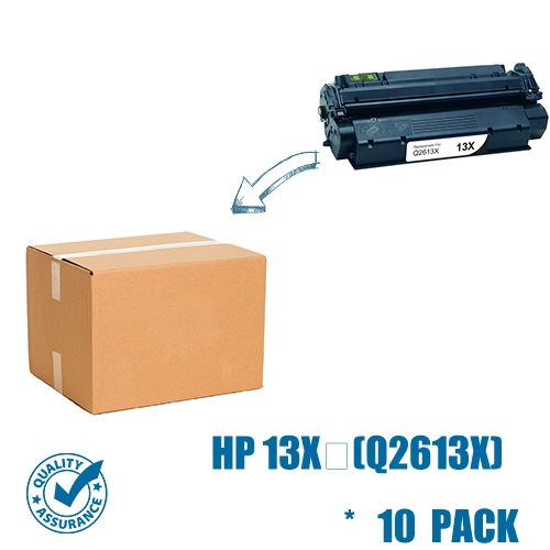 PRINTER PRO  Compatible Replacement for 10 Pack HP 13X (Q2613X) Toner Cartridge for HP Printer Laserjet 1300, 1300N, 1300Xi In Black