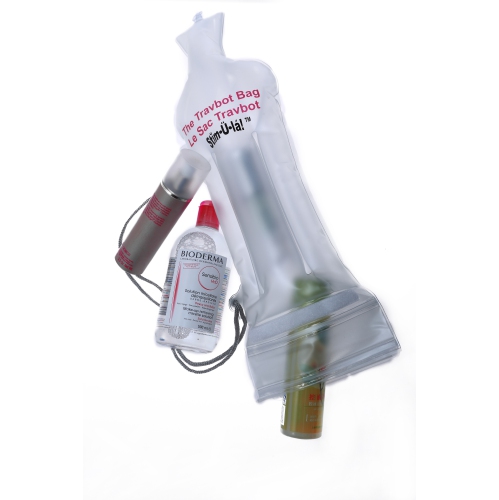 Stimula Lifestyle Travbot Bottle Protector Travel Bag for Wine Bottle, Cologne, Perfume, Shampoo, Toiletries, Luggage, Suitcase & Head Rest