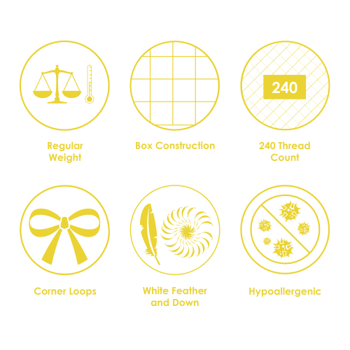 Canadian Down & Feather Co - White Feather & Down Duvet - Double, All Season Weight