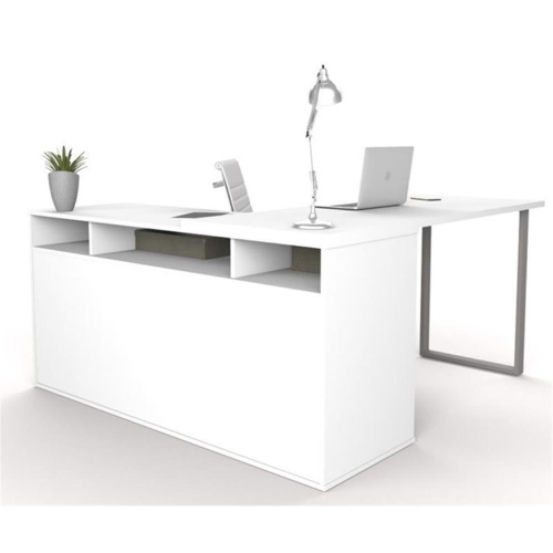 Solay L-Shaped Desk - White