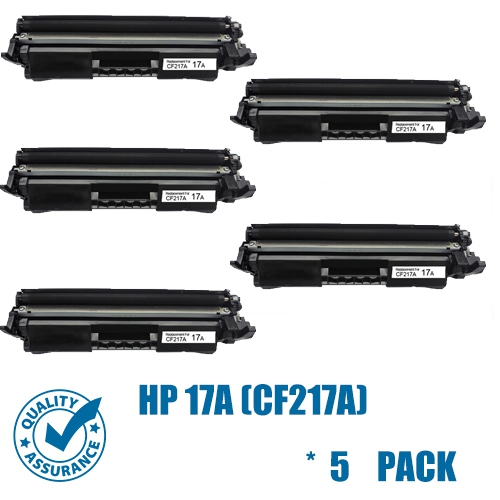 PRINTER PRO  Compatible Replacement for 5 Packs Deal HP 17A (Cf217A) Toner Cartridge for HP Printer Mfp M130Fn M130A M130Fw M130Nw M102A M102W