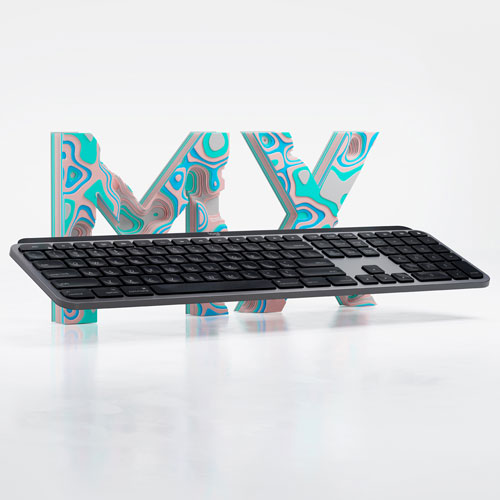 Logitech MX Keys Bluetooth Backlit Keyboard for Mac - Space Grey - Bilingual