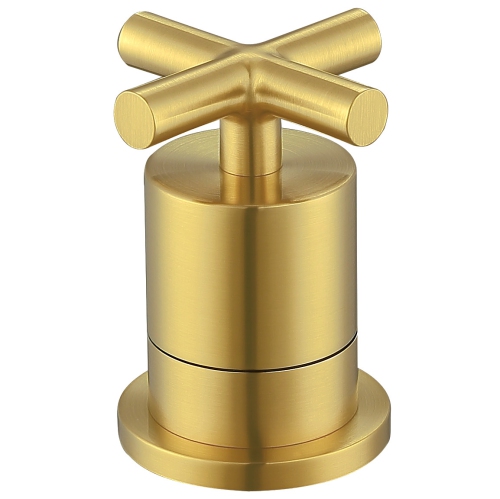 Ancona Ava Series Widespread Cross Handle Bathroom Faucet in Brushed Titanium Gold finish