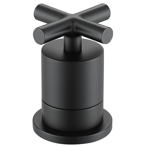 Ancona Ava Series Widespread Cross Handle Bathroom Faucet in Matte Black finish
