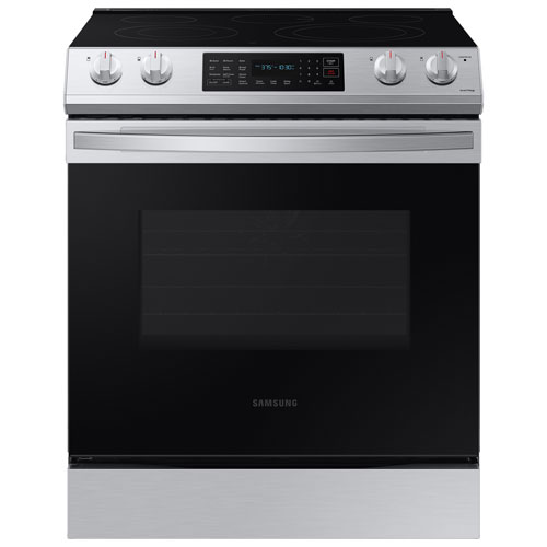 Samsung 30" 6.3 Cu. Ft. Fan Convection 5-Element Slide-In Electric Range - Stainless