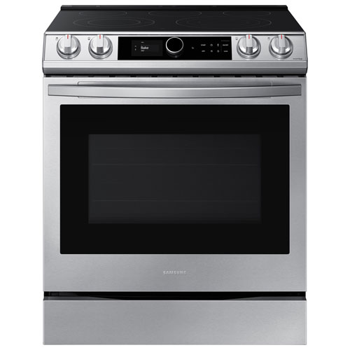 Samsung 30" 6.3 Cu. Ft. True Convection Slide-In Electric Air Fry Range - Stainless