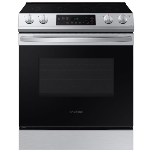 Samsung 30" 6.3 Cu. Ft. Self-Clean 5-Element Slide-In Electric Range - Stainless