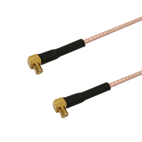 Hyfai 1 ft RG316 Right-Angle MCX Male to 90 Degree Right Angle MCX Male Coax Coaxial Cable