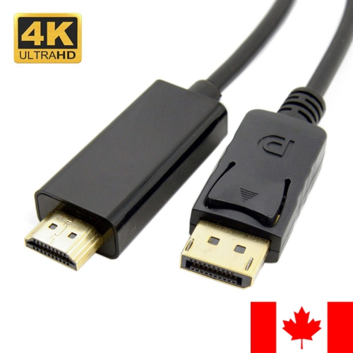 DisplayPort to HDMI Cable DP to HDMI 4K Video Converter Cord 6Ft 1.8M