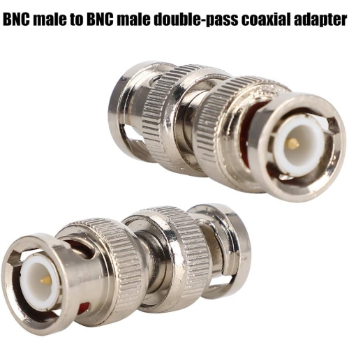 Hyfai 2pcs BNC Male to BNC Male RF Coax Connector Adapter Converter Double-Pass Coaxial Adapter for Radio Walkie Talkie