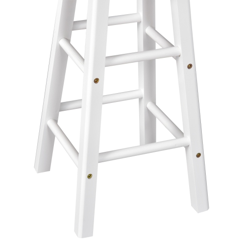 HOMCOM 3 Piece Kitchen Cart Set Drop Leaf Breakfast Table and 2 Stools with Rolling Wheels for Living Room Dorm Apartment