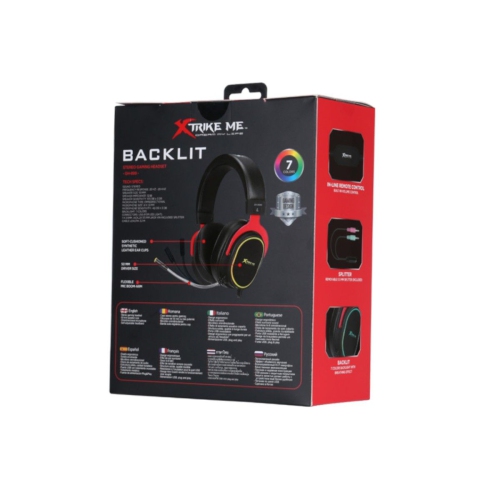 Xtrike Me GH-899 - Stereo Gaming Headset with Microphone, Wired with Backlight, Black