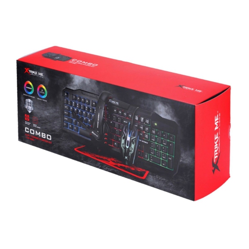 Xtrike Me CM-406 - Keyboard, Mouse, Headset and Mat Set, Wired with Backlight
