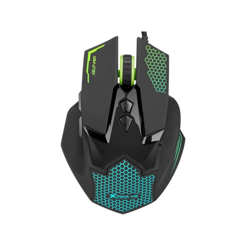 Xtrike Me GM-216 - Optical Gaming Mouse, Wired with 7 Buttons and Backlight, DPI 1200 to 3600, Black