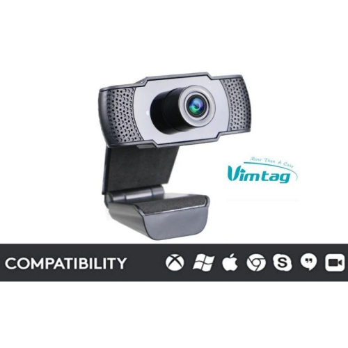 Vimtag HD Webcam 1080P with built-in microphone, USB Plug and Play, No software installation needed, Support Windows & Mac