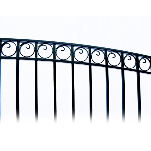 ALEKO SET16X4PARS Paris Style Steel Swing Single Driveway 16 ft with Pedestrian Gate 4 ft