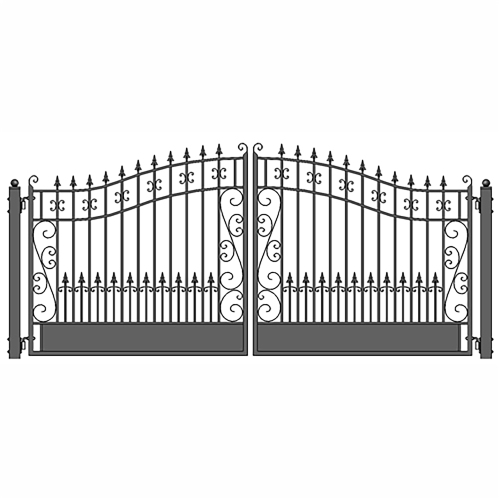 ALEKO  ® Dg16Vend Venice Style Dual Swing Steel Driveway Gate 16'