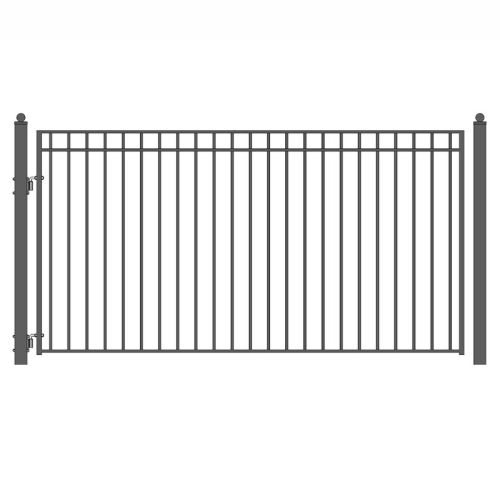 ALEKO DG12MADSSW Madrid Style Single Swing Steel Driveway Gate 12'