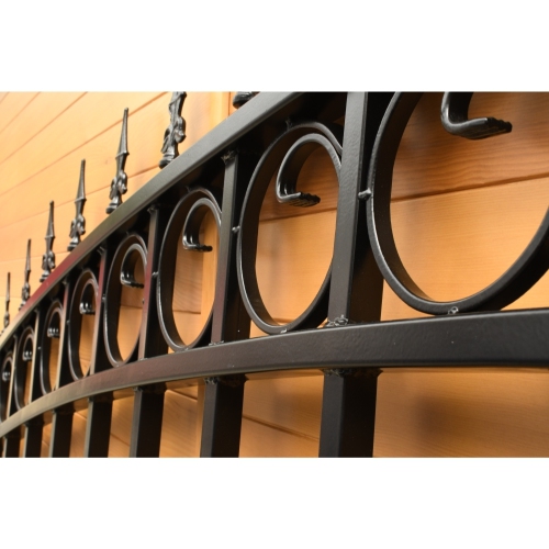 ALEKO SET18X4LOND London Style Iron Dual Steel Driveway Gate 18Ft and Pedestrian Gate 4Ft