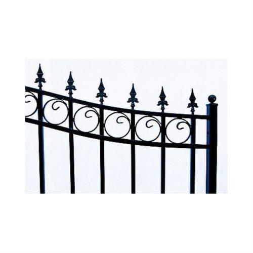 ALEKO SET12X4PRAS Prague Style Steel Swing Single Driveway 12 ft with Pedestrian Gate 4 ft