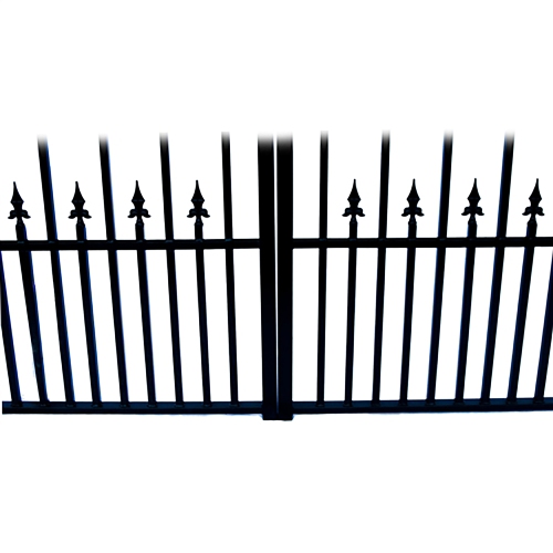 ALEKO SET16X4PRAD Prague Style Steel Swing Dual Driveway 16 ft with Pedestrian Gate 4 ft