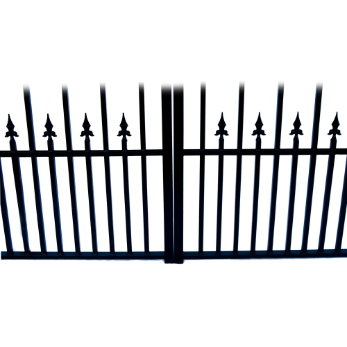 ALEKO DG14PRAD Prague Style Dual Swing Steel Driveway Gate 14'