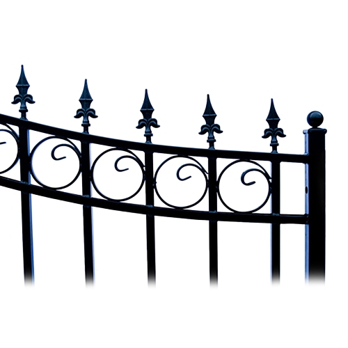 ALEKO DG14PRAD Prague Style Dual Swing Steel Driveway Gate 14'