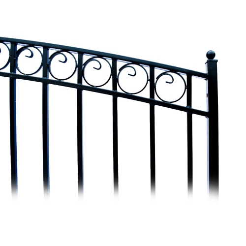 ALEKO DG14PARSSW Paris Style Single Swing Steel Driveway Gate 14'