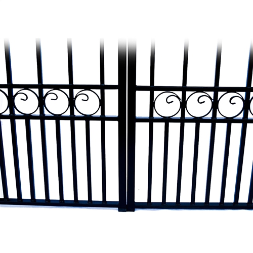 ALEKO® DG18LOND London Style Dual Swing Steel Driveway Gate 18'