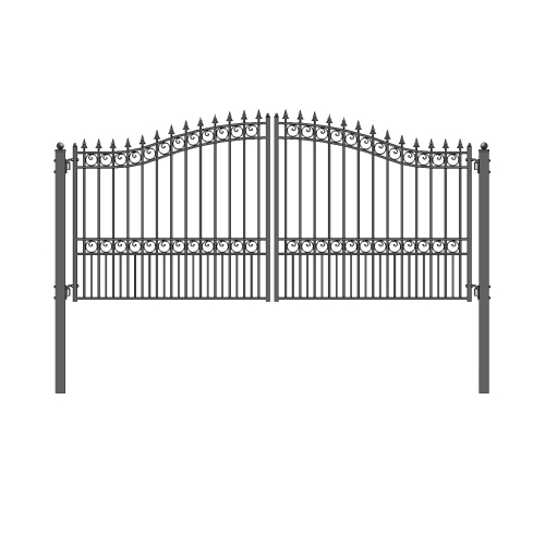 ALEKO® DG18LOND London Style Dual Swing Steel Driveway Gate 18'