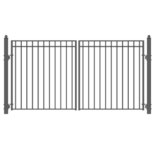 ALEKO® DG18MADD Madrid Style Dual Swing Steel Driveway Gate 18'