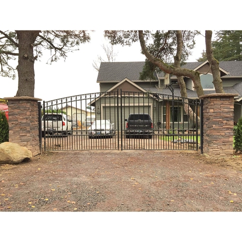ALEKO® DG16PARD Paris Style Dual Swing Steel Driveway Gate 16'