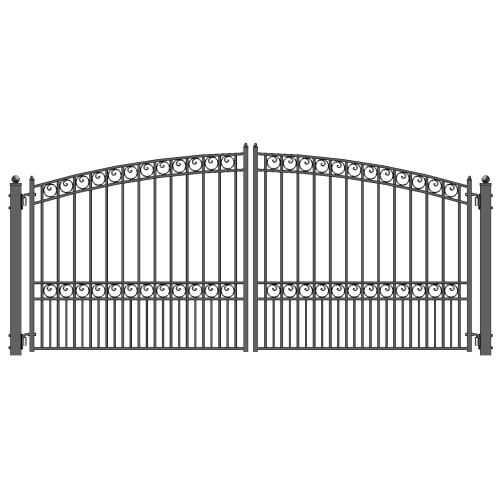 ALEKO® DG16PARD Paris Style Dual Swing Steel Driveway Gate 16'