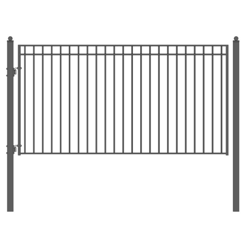 ALEKO DG14MADSSW Madrid Style Single Swing Steel Driveway Gate 14'