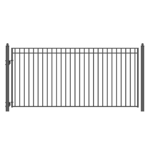 ALEKO DG14MADSSW Madrid Style Single Swing Steel Driveway Gate 14'