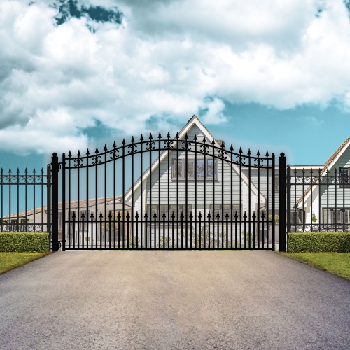 ALEKO® DG14STPSSW St.Petersburg Style Single Swing Steel Driveway Gate 14' X 6 1/4' FREE SHIPPING!