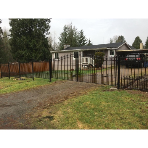 ALEKO® DG14STPSSW St.Petersburg Style Single Swing Steel Driveway Gate 14' X 6 1/4' FREE SHIPPING!