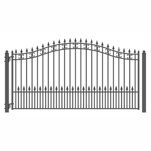 ALEKO® DG14STPSSW St.Petersburg Style Single Swing Steel Driveway Gate 14' X 6 1/4' FREE SHIPPING!