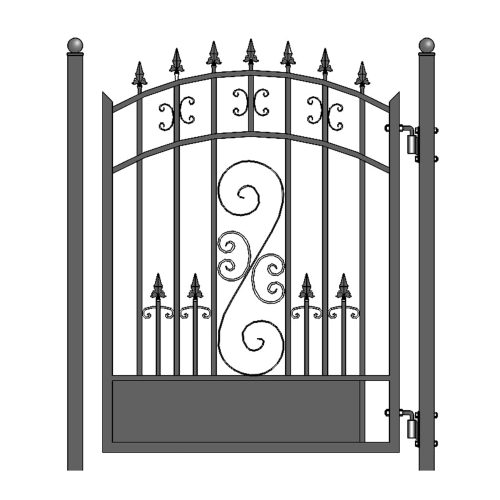 ALEKO SET12X4VEND Venice Style Steel Swing Dual Driveway 12 ft with Pedestrian Gate 4 ft