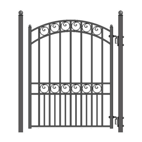 ALEKO® Paris porte piéton en acier 5 pi