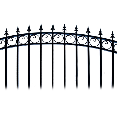 ALEKO DG14PRASSW Prague Style Single Swing Steel Driveway Gate 14'